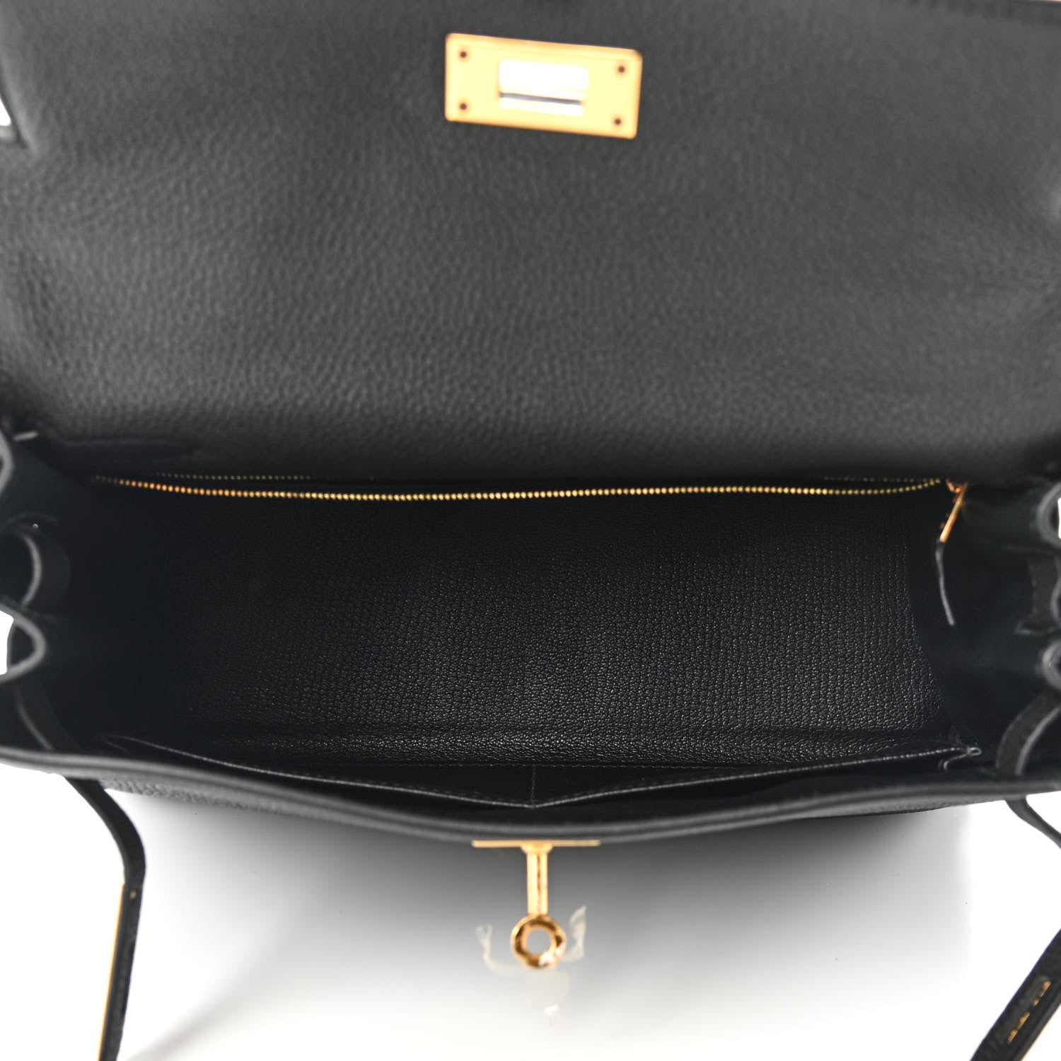 Hermes Togo Kelly Retourne 28 Black 5 of 13