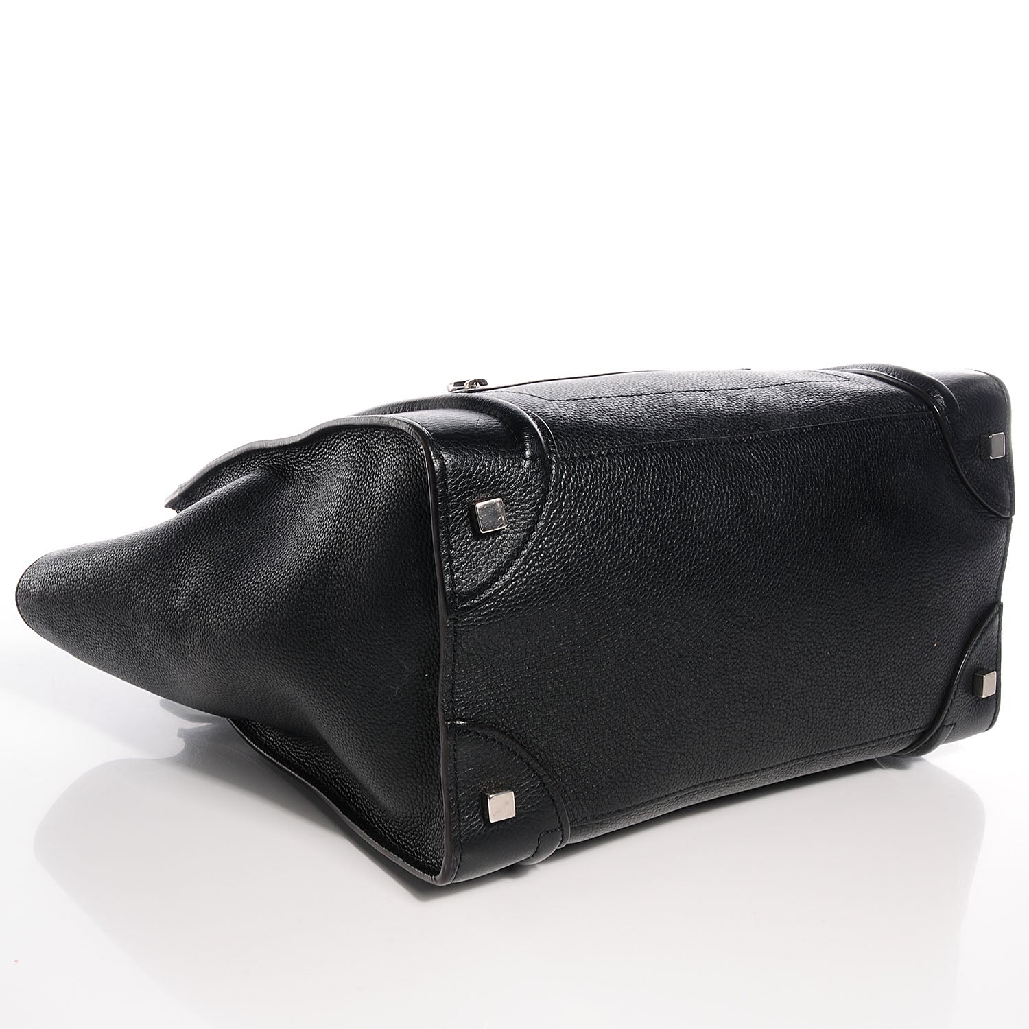Celine Drummed Calfskin Mini Luggage Black 4 of 10