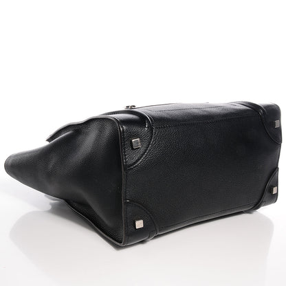 Celine Drummed Calfskin Mini Luggage Black 4 of 10