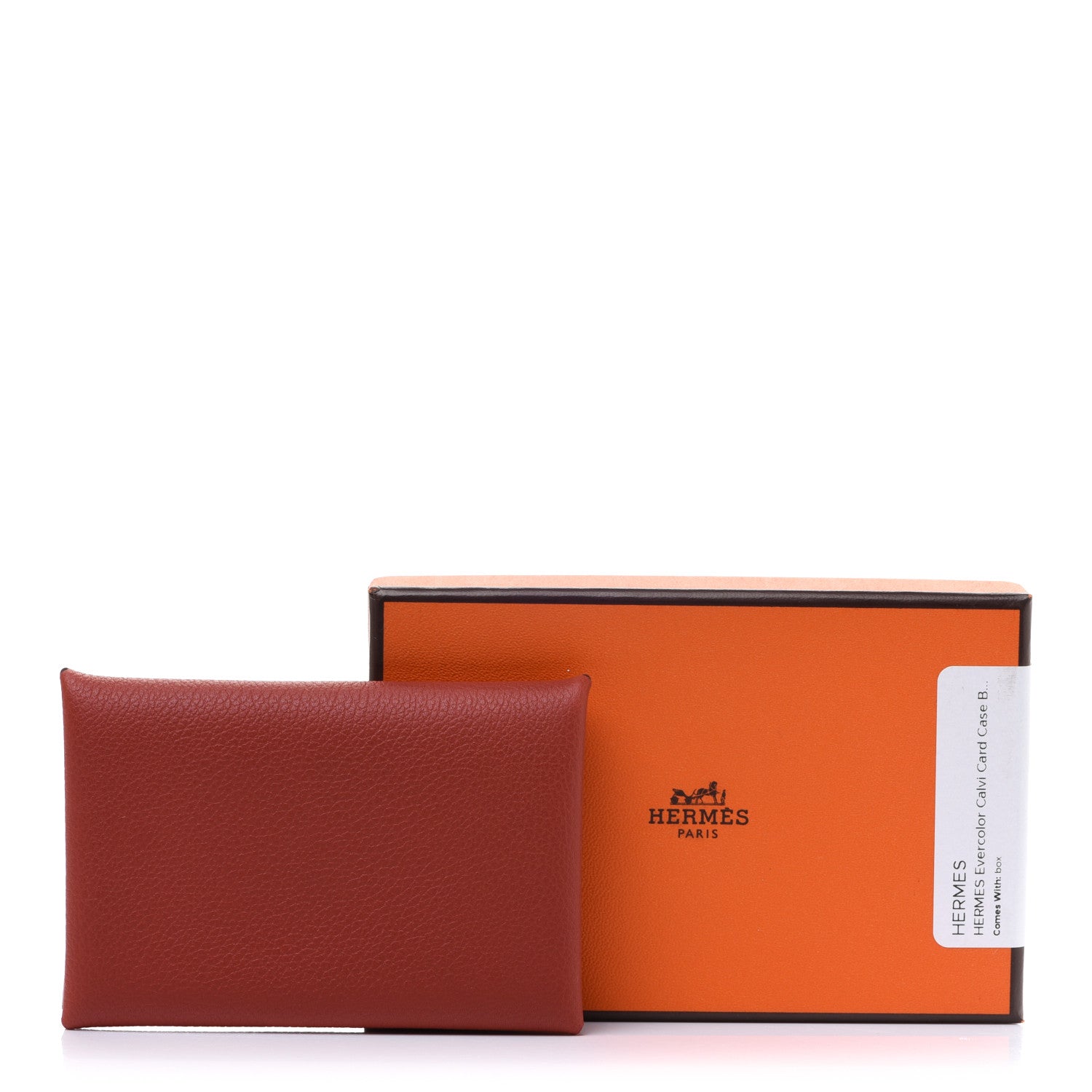 Hermes Evercolor Calvi Card Case Brique 8 of 8