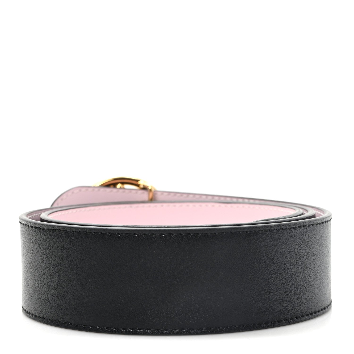 Fendi Vitello Liberty F is Fendi Bi-Color Reversible Belt 95 38 Black Peonia 3 of 6