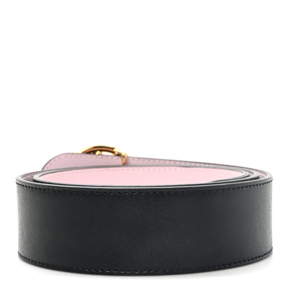 Fendi Vitello Liberty F is Fendi Bi-Color Reversible Belt 95 38 Black Peonia 3 of 6