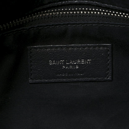 Saint Laurent Lambskin Quilted Medium Loulou Puffer Monogram Chain Satchel Black 6 of 10