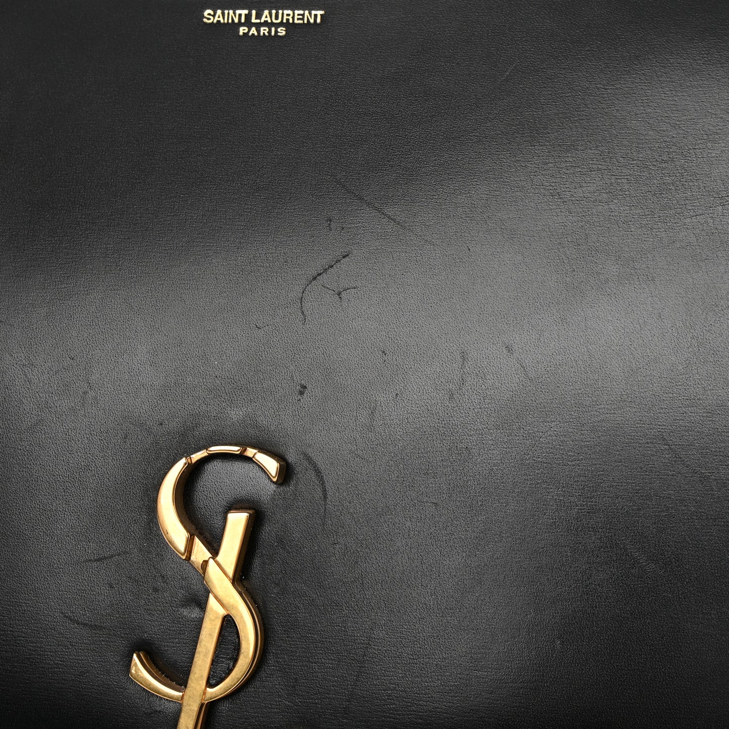 Smooth Calfskin Medium Classic Monogram Cassandra Top Handle Black Rouge Legion