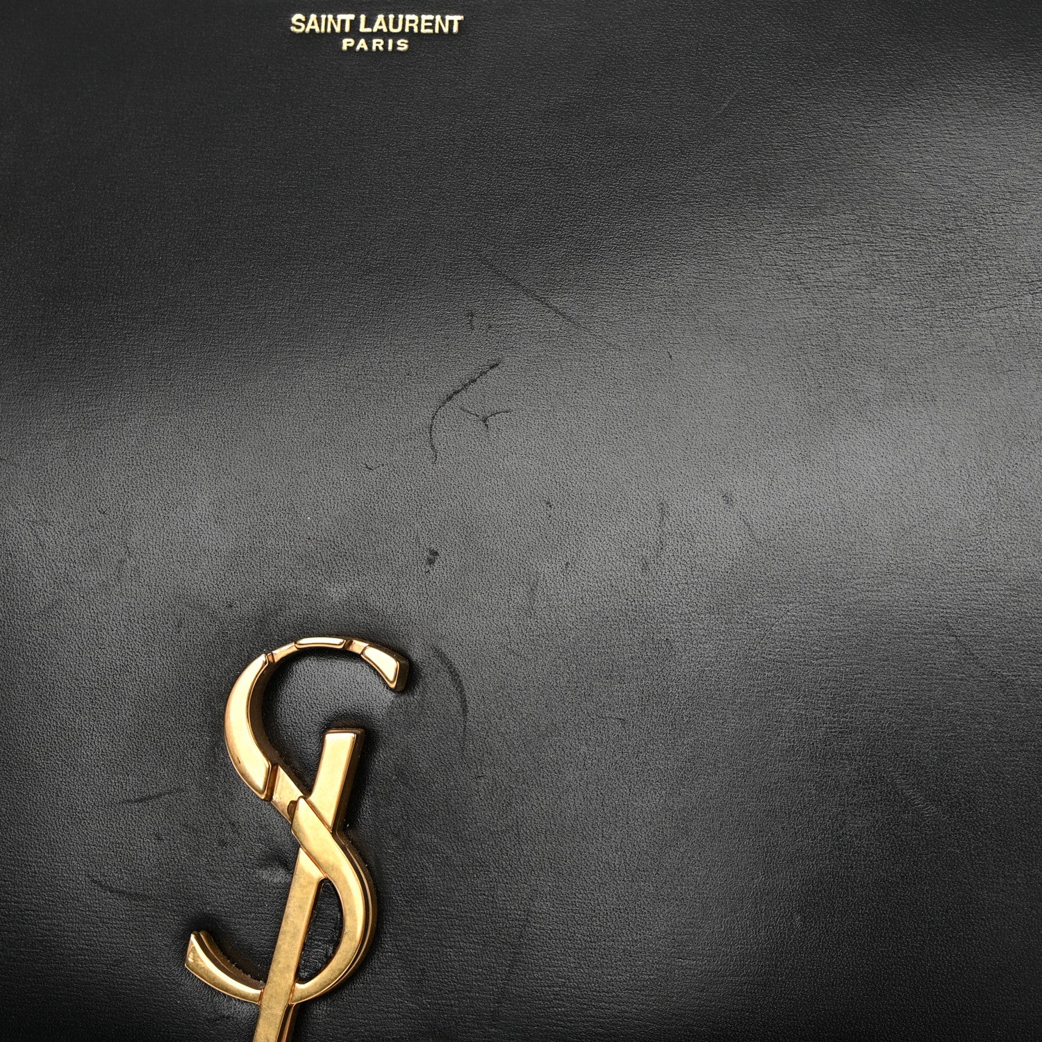 Saint Laurent Smooth Calfskin Medium Classic Monogram Cassandra Top Handle Black Rouge Legion 11 of 19