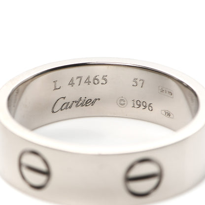 Cartier 18K White Gold 6mm LOVE Ring 57 8 4 of 4