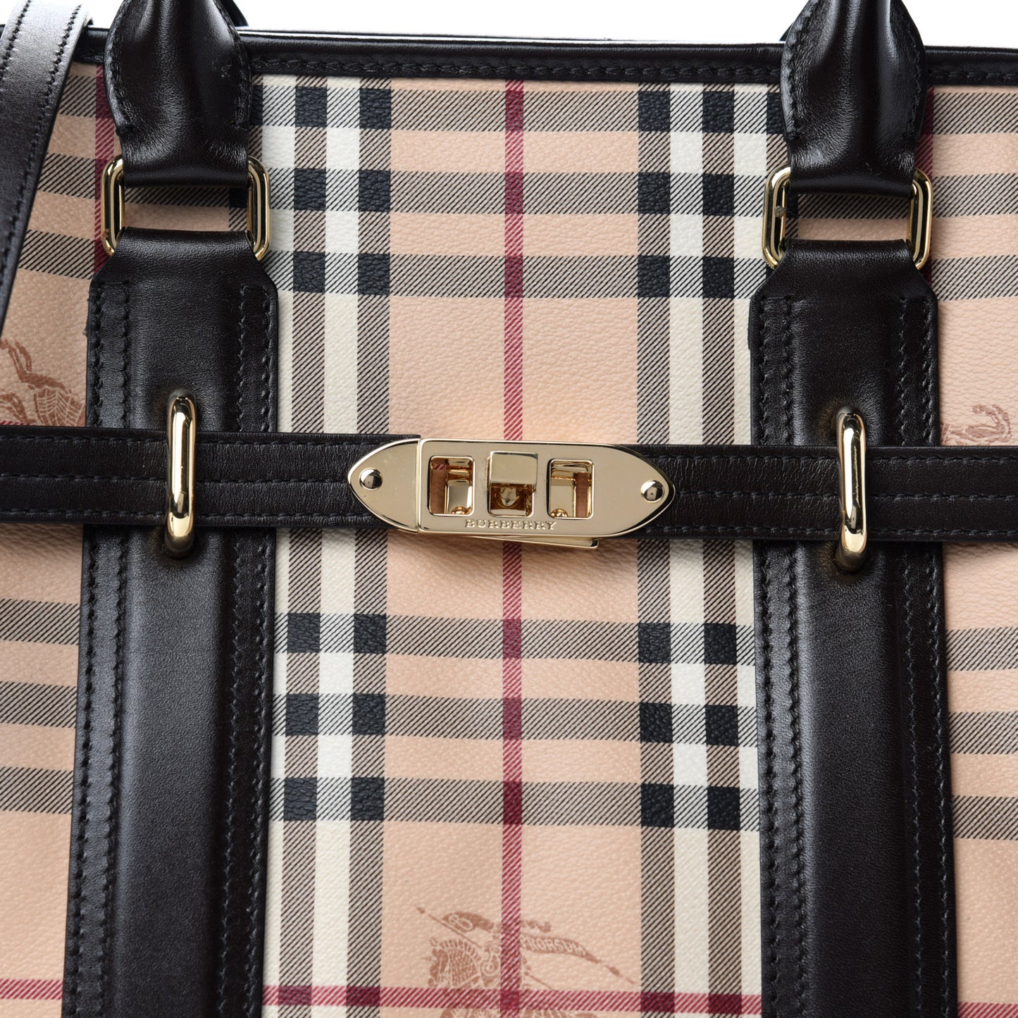 Haymarket Check Medium Minford Portrait Tote Chocolate