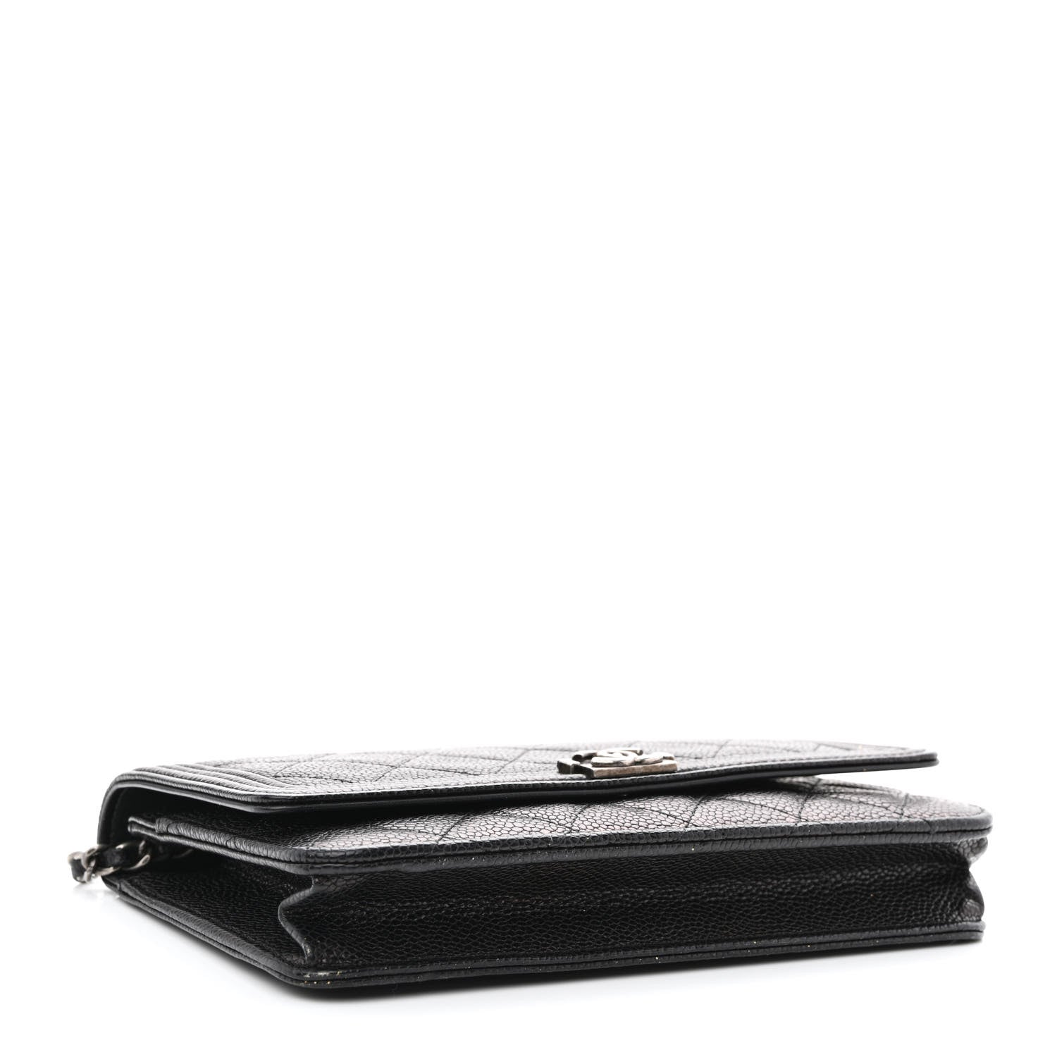 Chanel Caviar Quilted Boy Wallet On Chain WOC Black 3 of 11