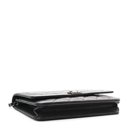 Chanel Caviar Quilted Boy Wallet On Chain WOC Black 3 of 11