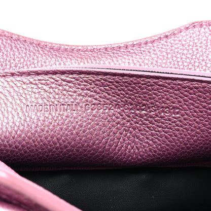 Balenciaga Metallic Grained Calfskin Neo Classic Silver Hardware Mini City Pink 7 of 10