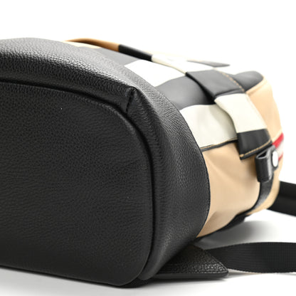 Burberry Econyl Logo Print Check Childrens Nico Backpack Archive Beige 9 of 10