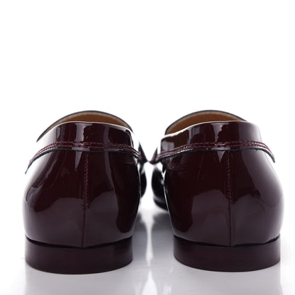 Chanel Patent Calfskin CC Loafers 37.5 Burgundy 7 of 11