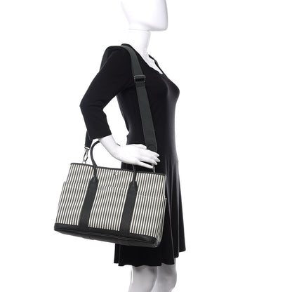 Hermes Toile Vache Country Garden Party Pockets 36 MM Tote Ecru Vert Anglais Vert Fonce 2 of 10
