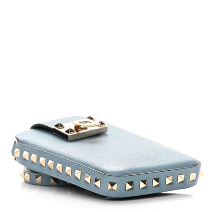 Valentino Garavani Grained Calfskin Rockstud Crossbody Phone Case Niagara 4 of 11