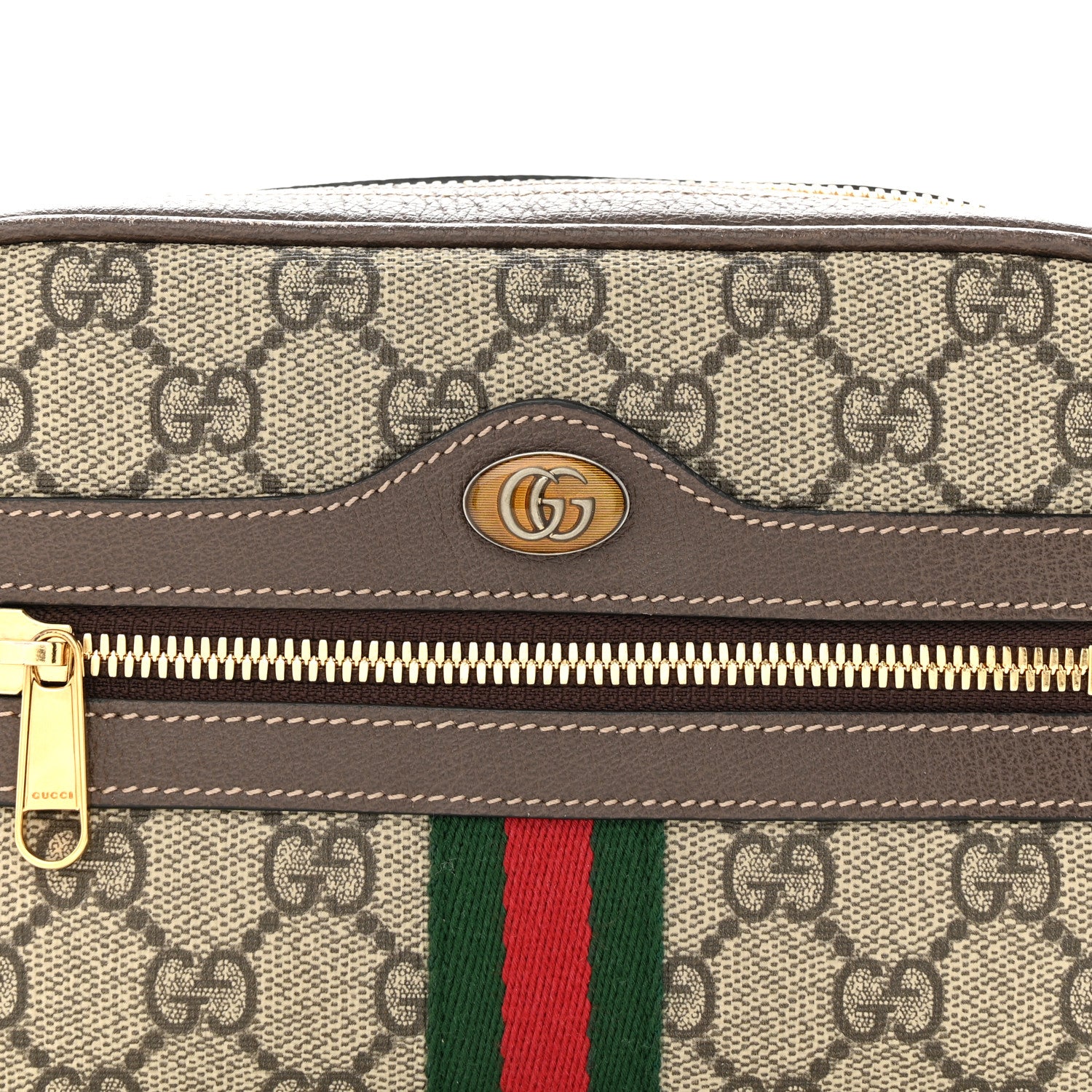 Gucci GG Supreme Monogram Web Small Ophidia Belt Bag 95 38 Dark Brown 8 of 12