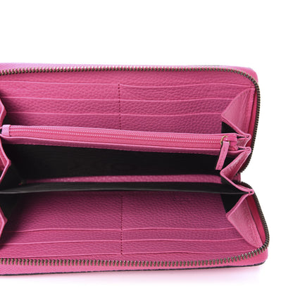 Gucci Cellarius Calfskin GG Marmont Charm Zip Around Wallet Pink Tropical Flower 5 of 8