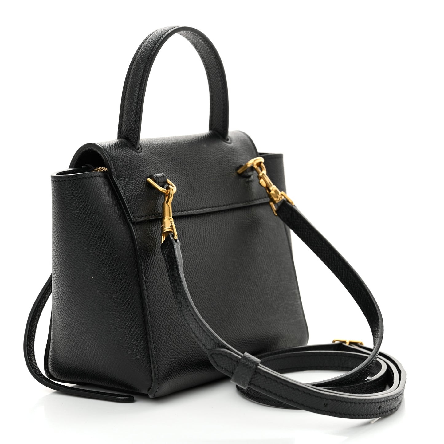 Grained Calfskin Pico Belt Bag Black