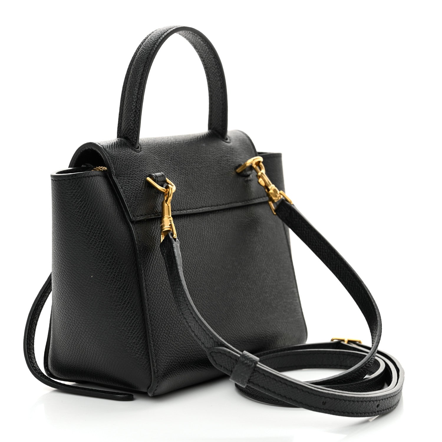 Celine Grained Calfskin Pico Belt Bag Black 3 of 15