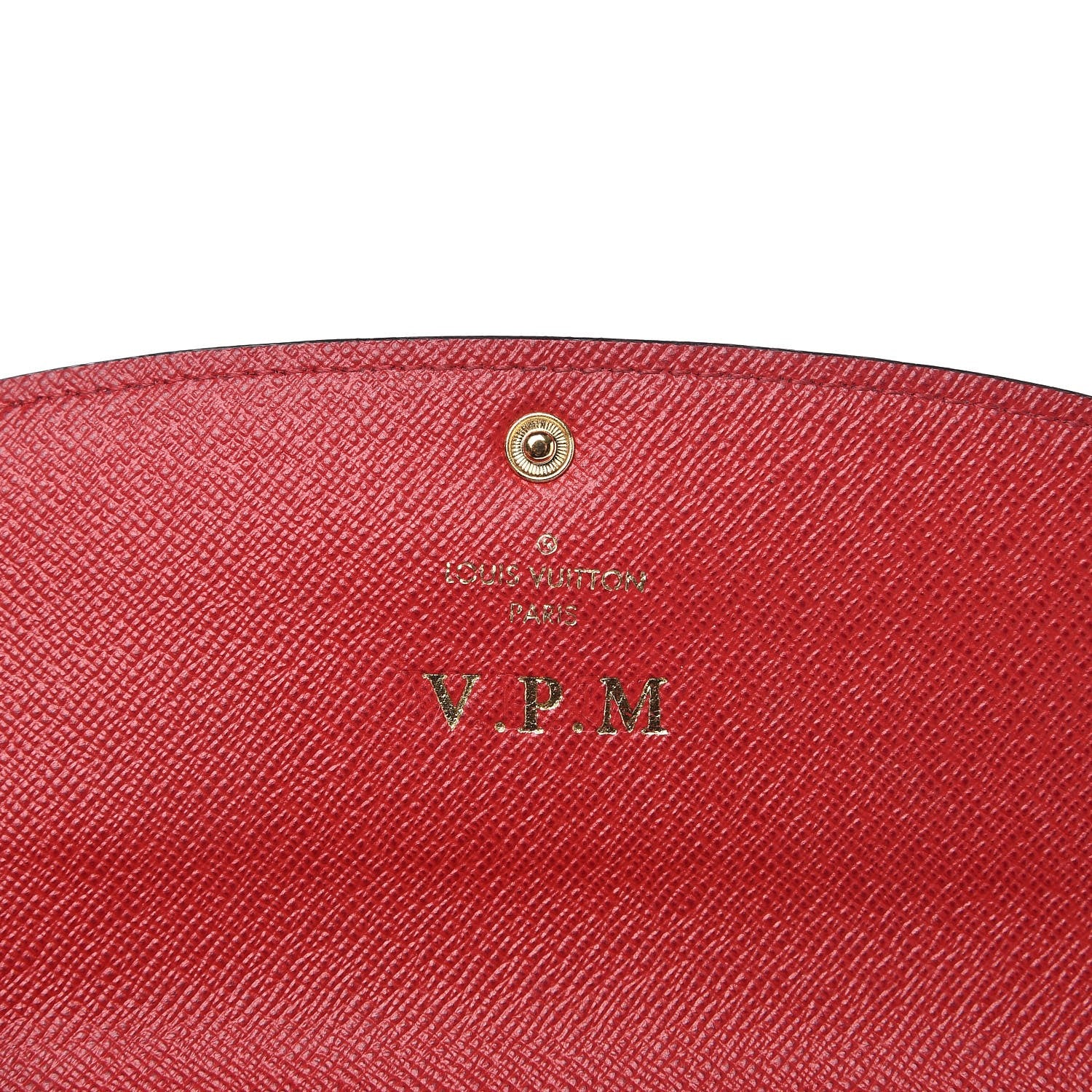 Louis Vuitton Damier Ebene Emilie Wallet Red 6 of 9