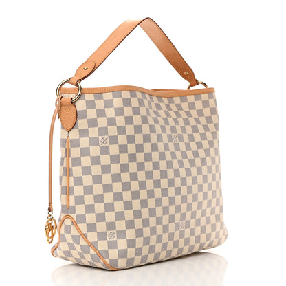 Louis Vuitton Damier Azur Delightful MM Rose Ballerine 3 of 19