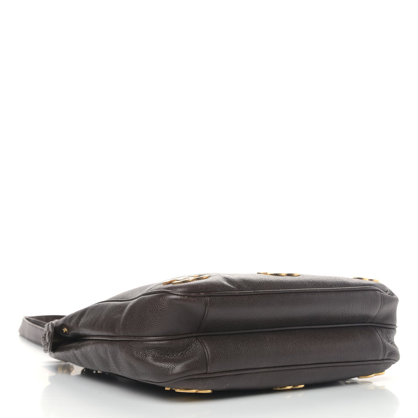 Caviar CC Shoulder Bag Dark Brown