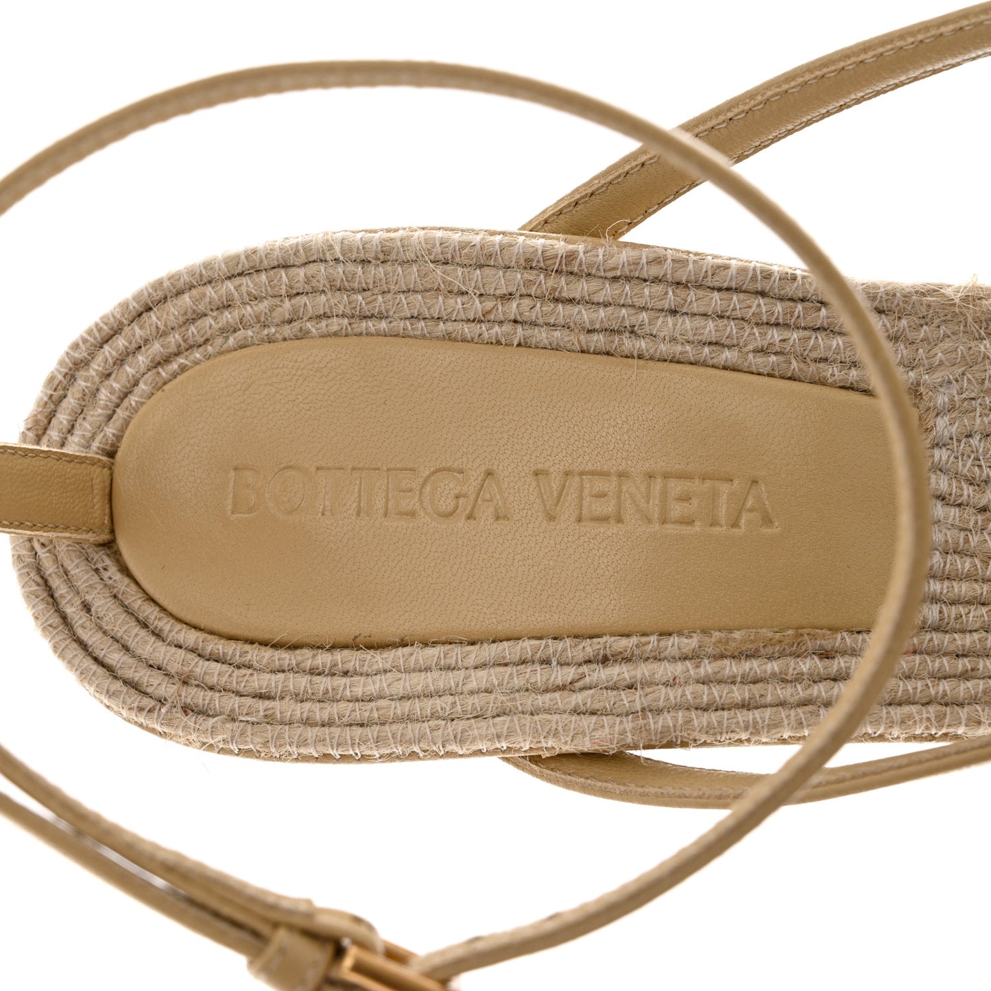 Raffia Lambskin Stretch Sandals 41 Cane Sugar