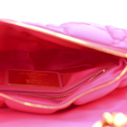Christian Dior X ERL Satin Cannage Micro Venice Saddle Bag Fuchsia 5 of 11