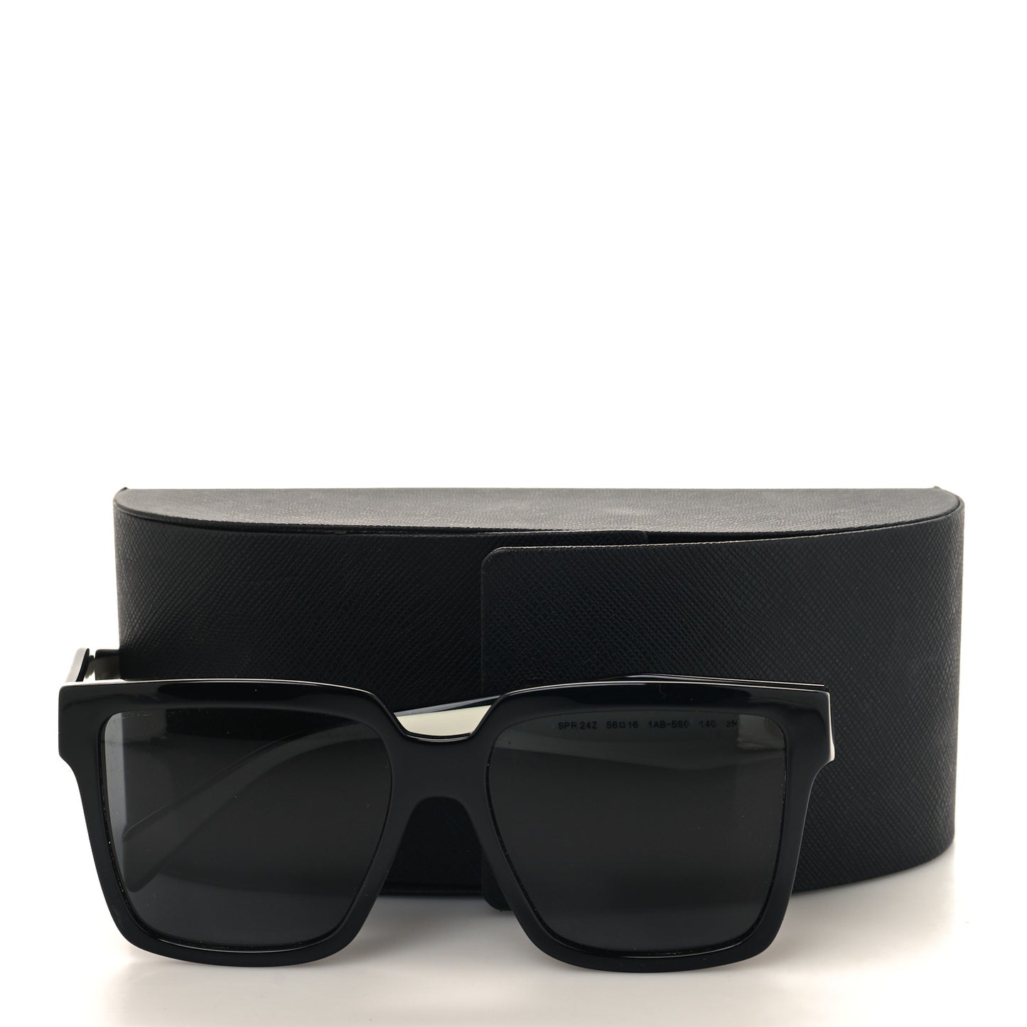 Acetate Square Sunglasses SPR 24Z Black White