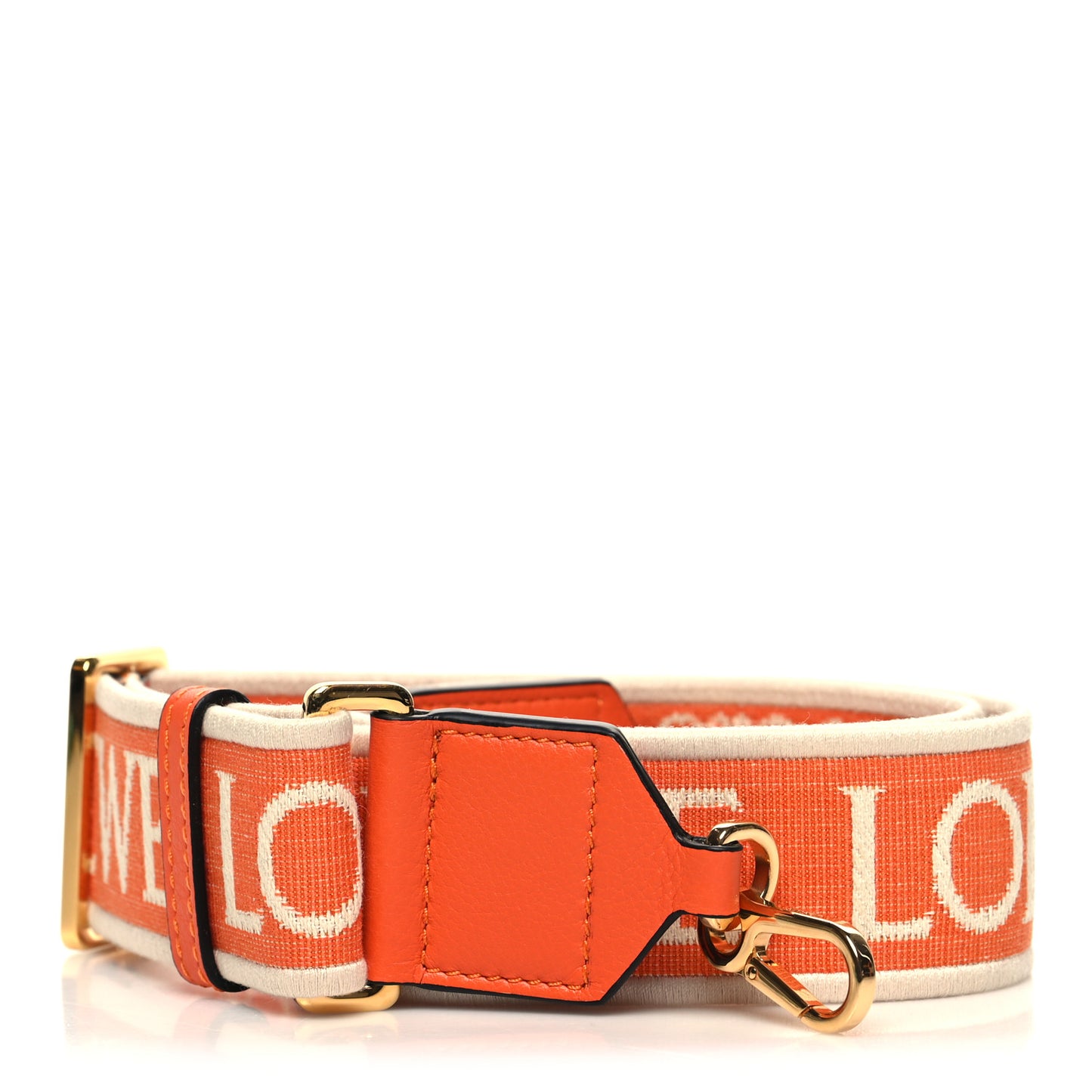 Calfskin Jacquard Anagram Strap Orange