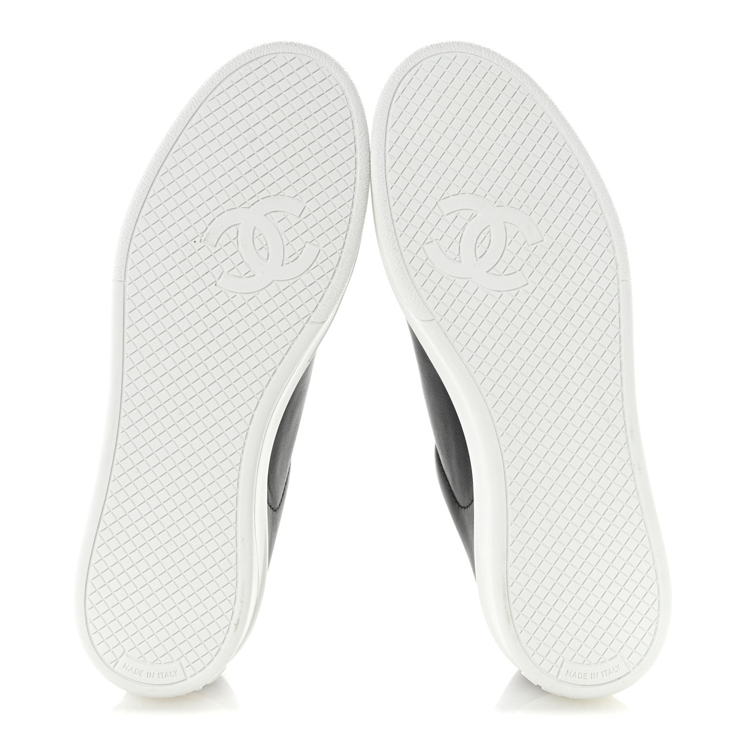 Chanel Calfskin CC Uniform Womens Sneakers 37 Black 6 of 9