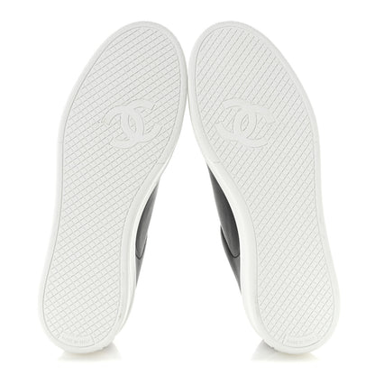 Chanel Calfskin CC Uniform Womens Sneakers 37 Black 6 of 9