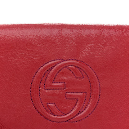 Gucci Soft Patent Medium Soho Clutch Fuchsia 7 of 13