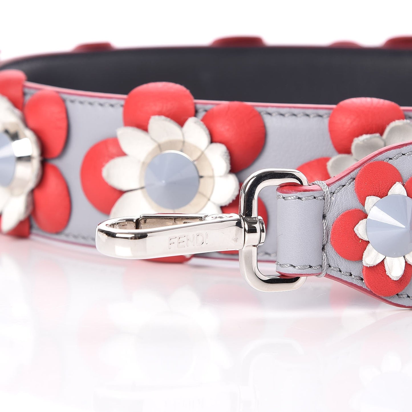 Vitello Dolce Flowerland Studded Strap You Ardesia Blue Notte