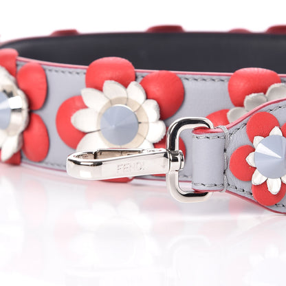 Fendi Vitello Dolce Flowerland Studded Strap You Ardesia Blue Notte 4 of 6
