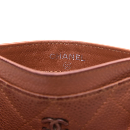 Chanel Caviar Quilted Card Holder Brown 8 of 13