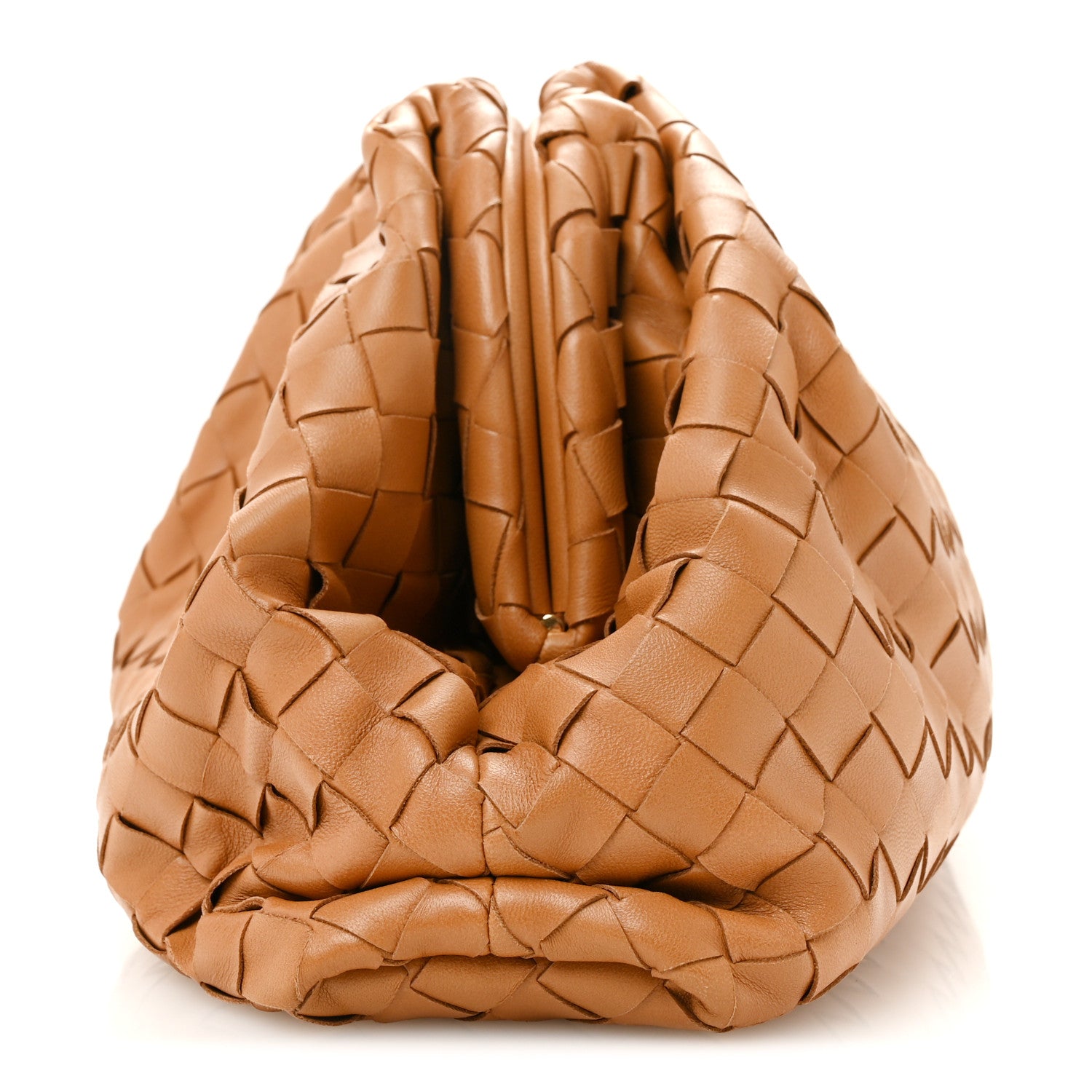 Bottega Veneta Nappa Maxi Intrecciato The Pouch Oversized Clutch Caramel 10 of 11