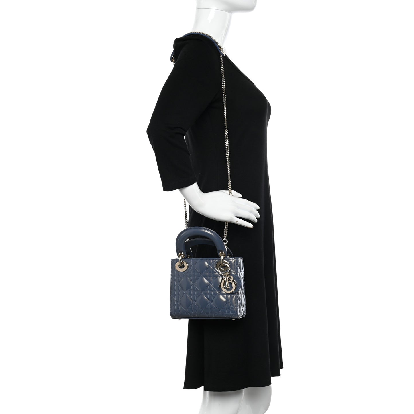 Patent Cannage Mini Lady Dior Pastel Night