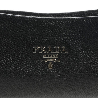 Prada Vitello Daino Braided Hobo Nero Black 9 of 10