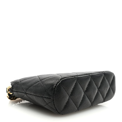 Chanel Caviar Quilted Classic Clutch With Chain Black 4 of 11