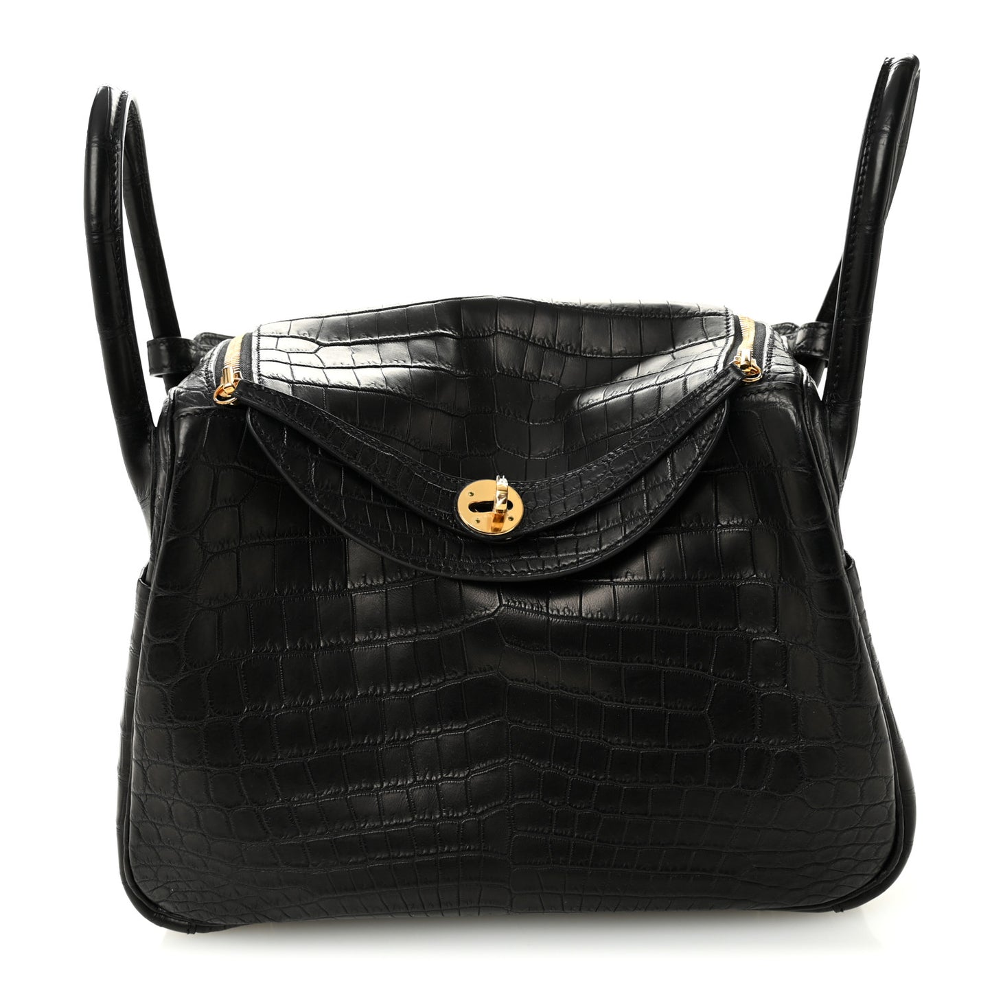 Matte Niloticus Crocodile Lindy 30 Black