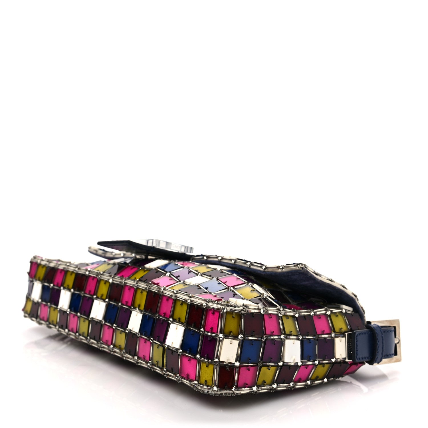 Fendi Calfskin Plexiglass Mosaic Baguette Multicolor 6 of 6