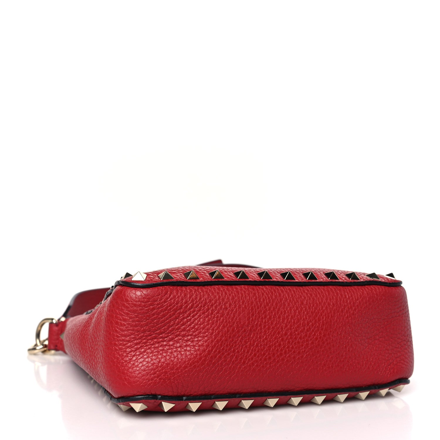 Valentino Garavani Pebbled Calfskin Mini Rockstud Flip-Lock Messenger Bag Rosso Valentino 4 of 8