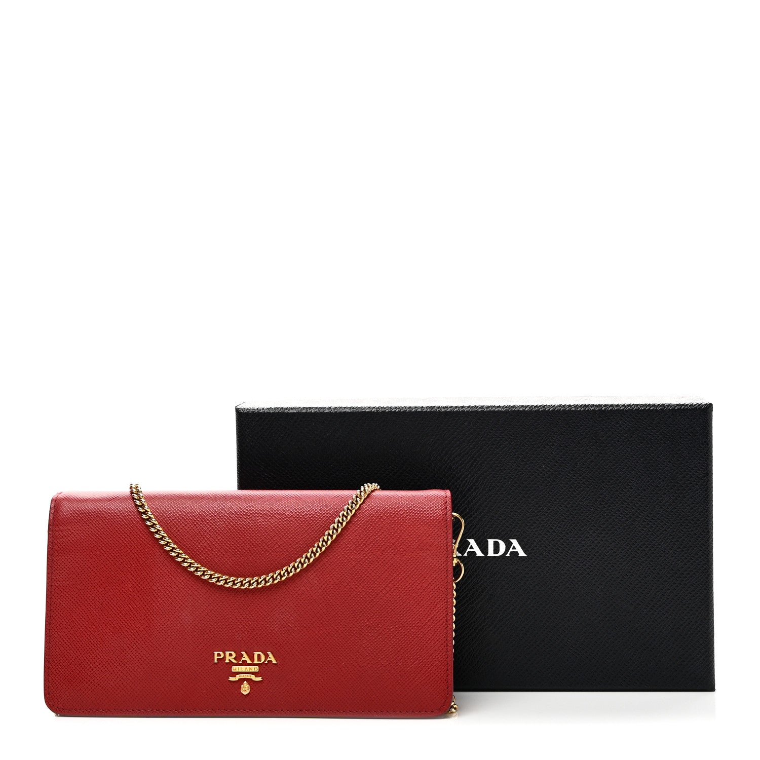 Prada Saffiano Metal Oro Mini Bag Fuoco 10 of 10