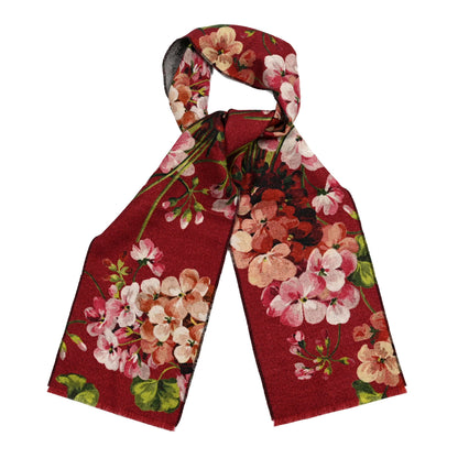Gucci Wool GG Monogram Miniorophin Scarf Lacquer Pink 1 of 5
