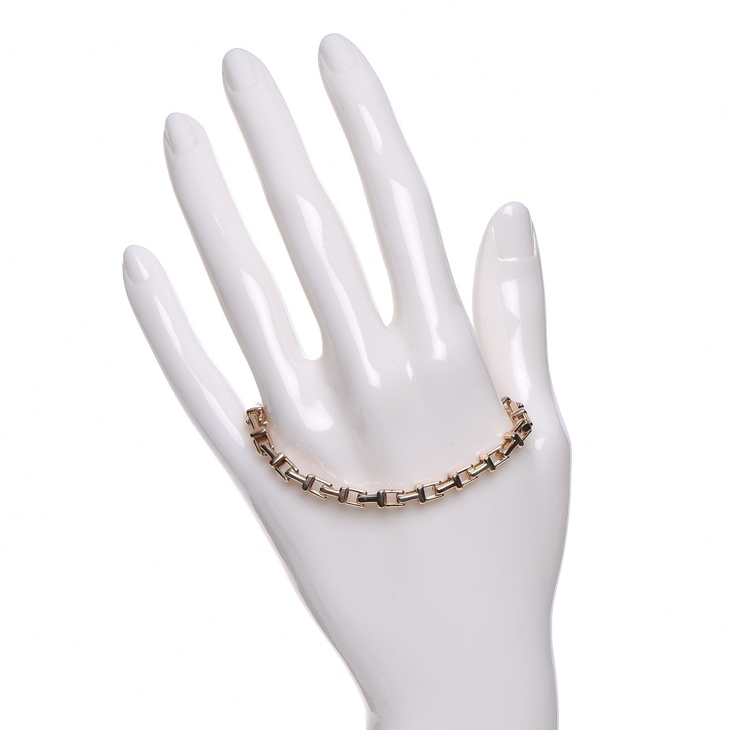 Tiffany 18K Rose Gold Narrow Tiffany T Chain Bracelet 2 of 5