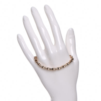 Tiffany 18K Rose Gold Narrow Tiffany T Chain Bracelet 2 of 5