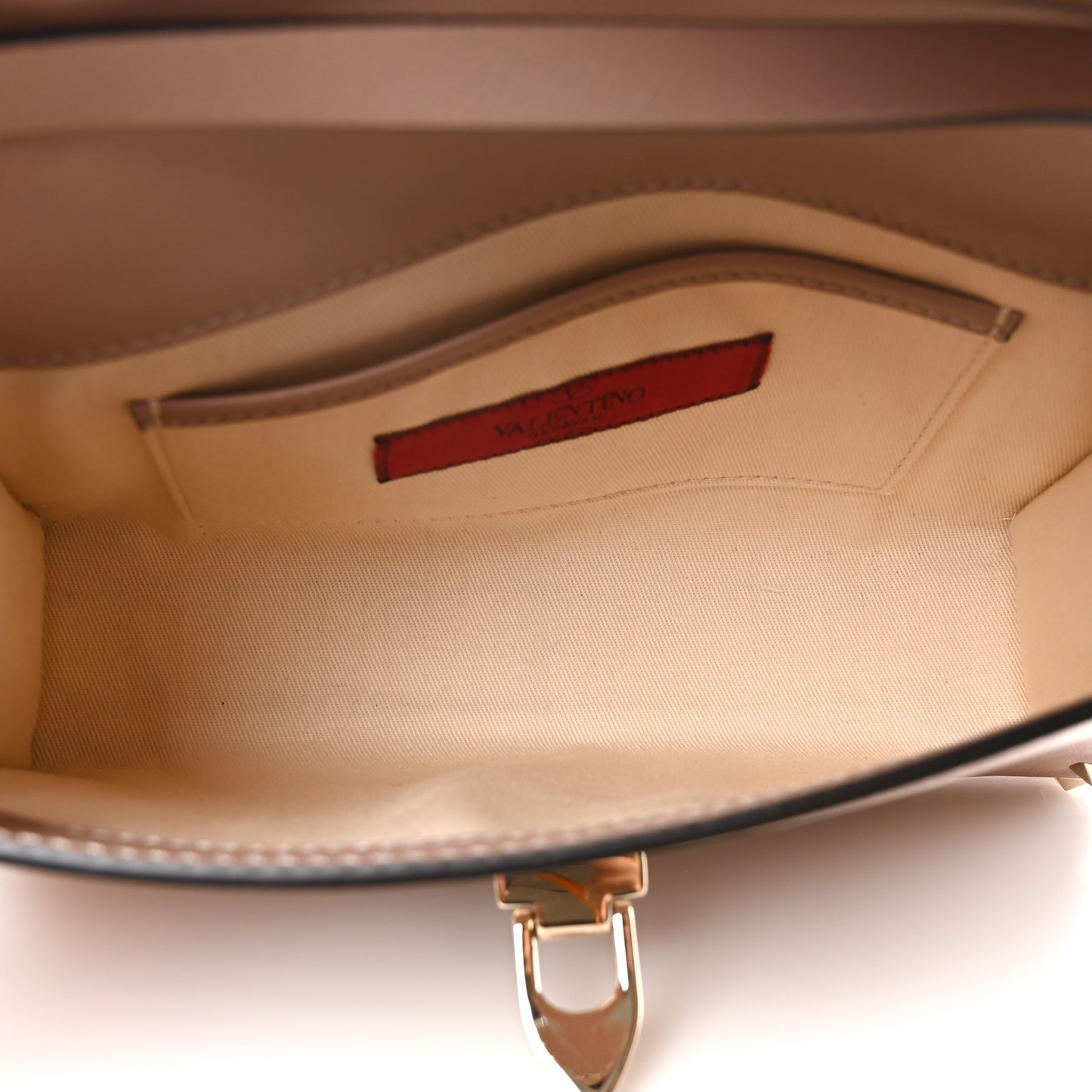 Vitello Medium Rockstud Flip Lock Crossbody Bag Poudre