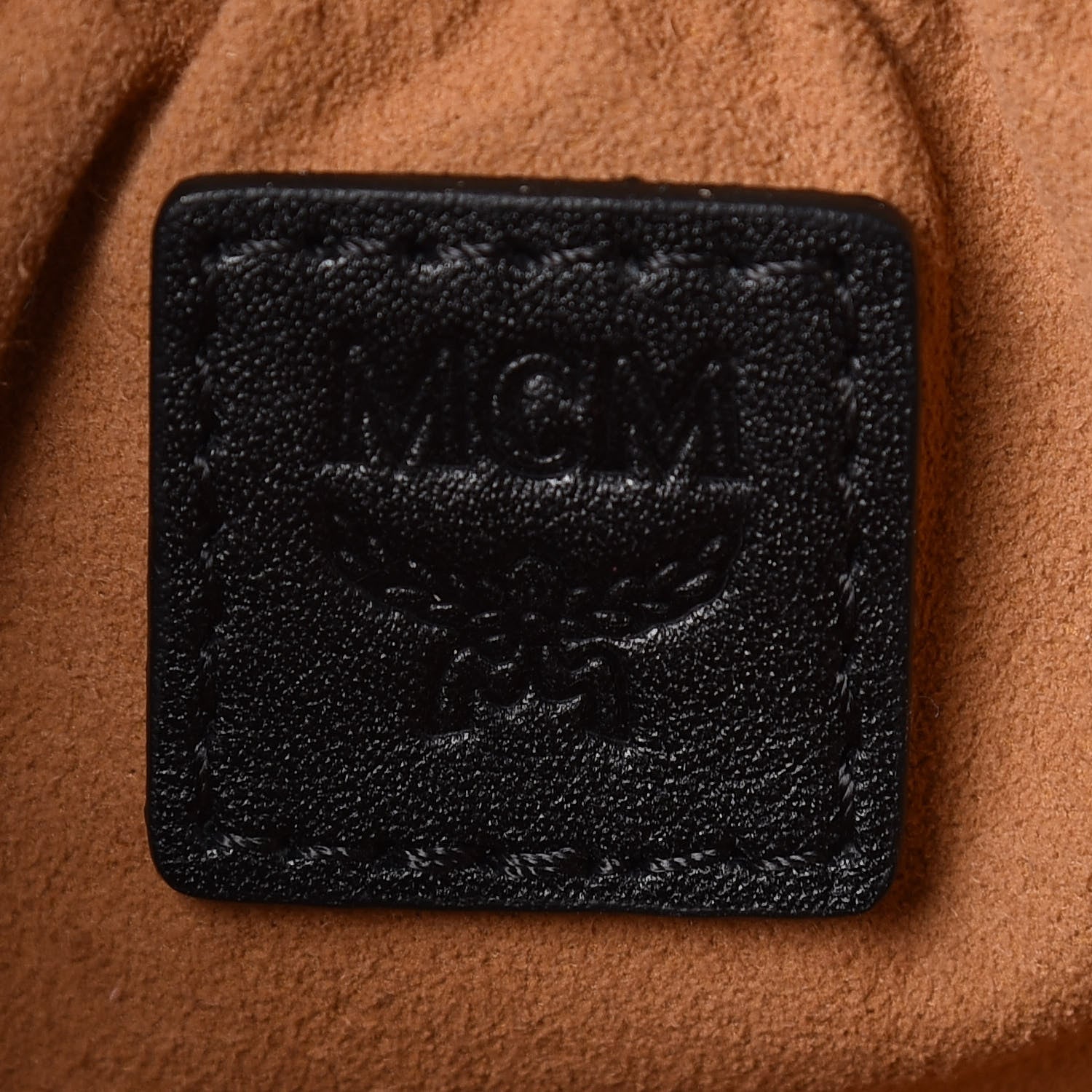 MCM Visetos Vanity Case Cognac Black 8 of 9