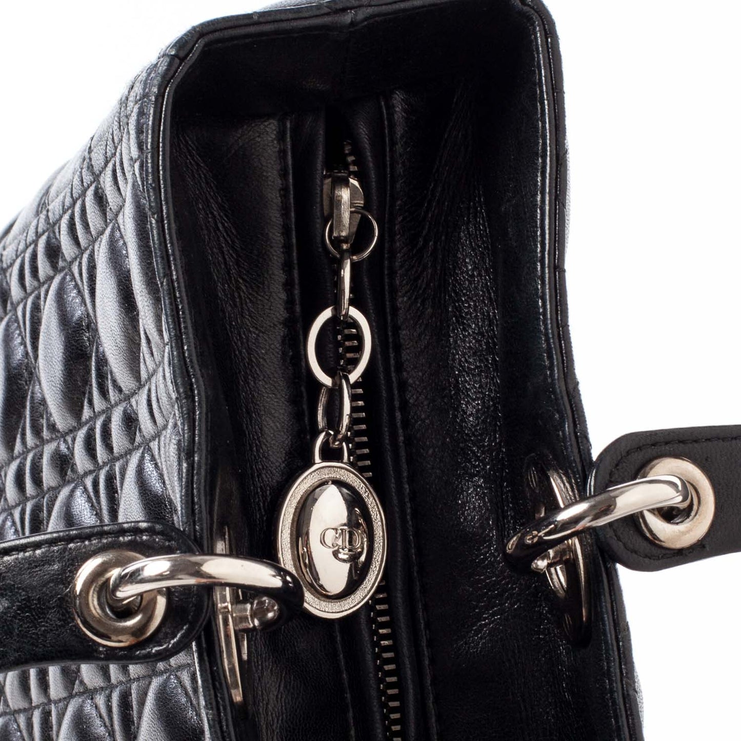 Lambskin Cannage Large Lady Dior Black