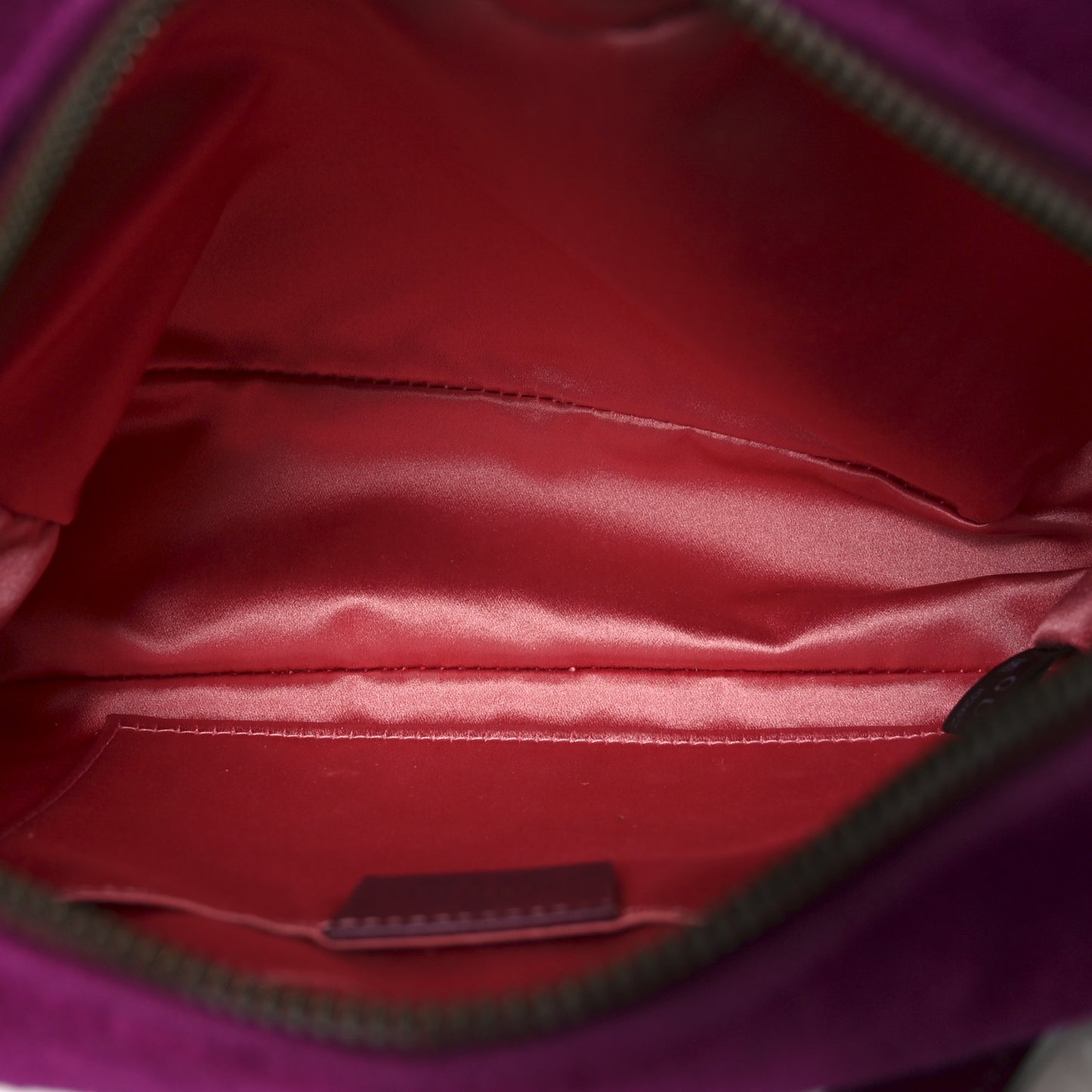 Velvet Matelasse Small GG Marmont Chain Shoulder Bag Fuchsia Violet Cyclamen